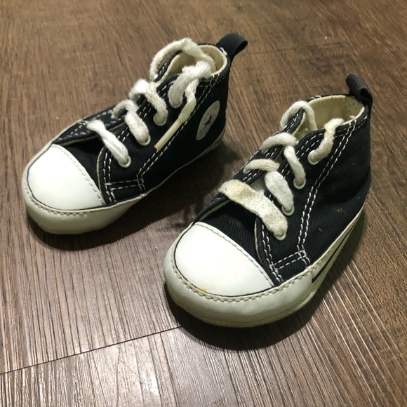 Converse Baby Soft Sole Hi Top Baby Walkers Size 1 - Picture 3 of 3